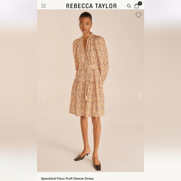 Rebecca Taylor Dresses & Skirts - Rebecca Taylor Speckled Fluer Puff Sleeve Dress